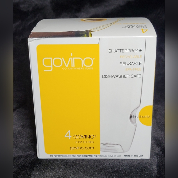 Govino▪︎4 pack 8 oz. Flutes▪︎ Shatterproof/Reusable *NEW* - Picture 2 of 7